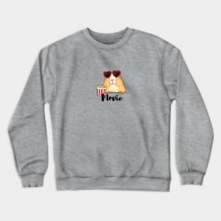 Cute hamster with popcorn Crewneck Sweatshirt